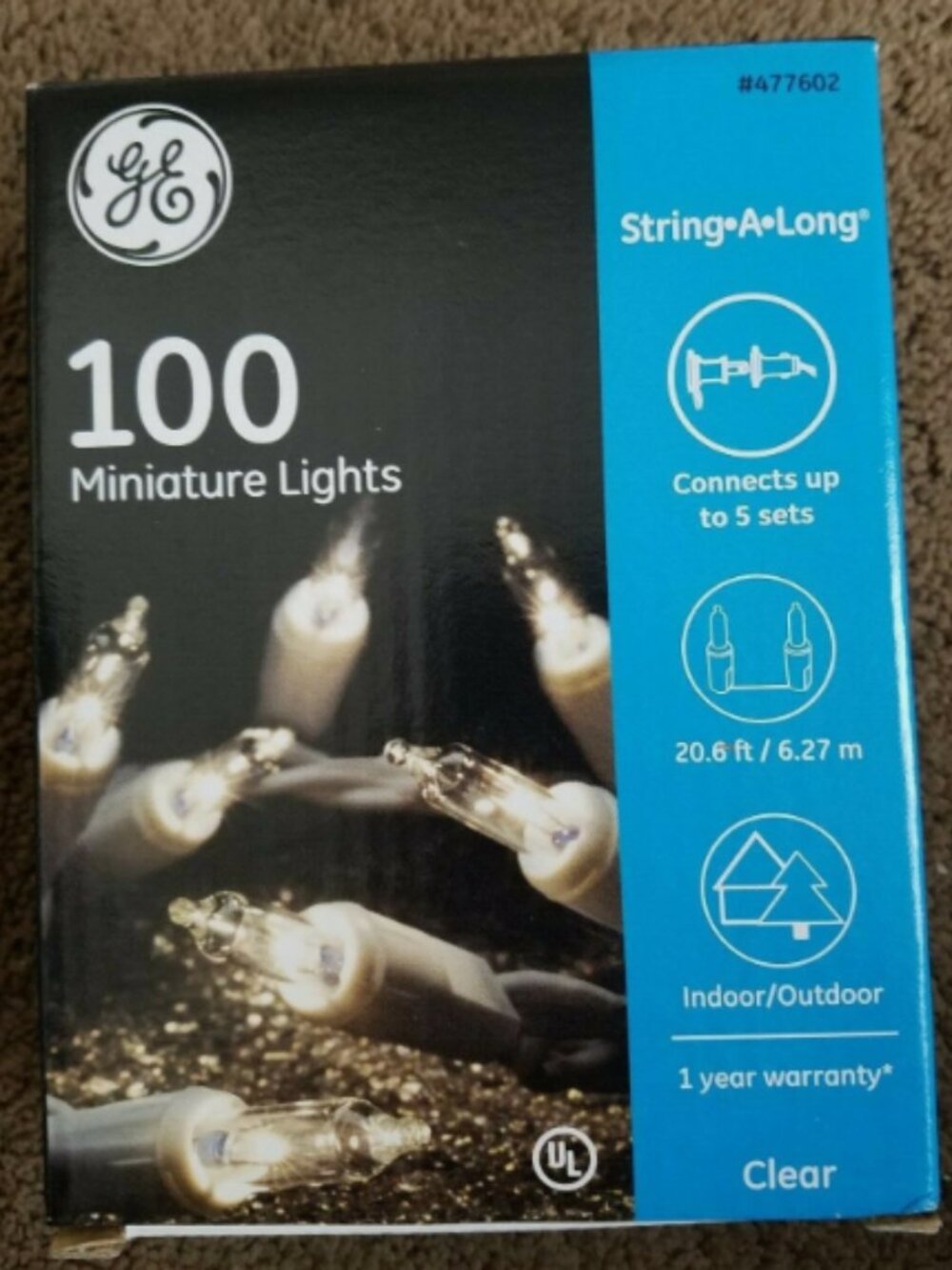 GE 100 Count Clear White Wire Mini Christmas String Light Wedding 3 Boxes of 100